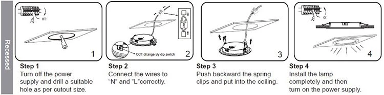 20W bluetooth downlight installation